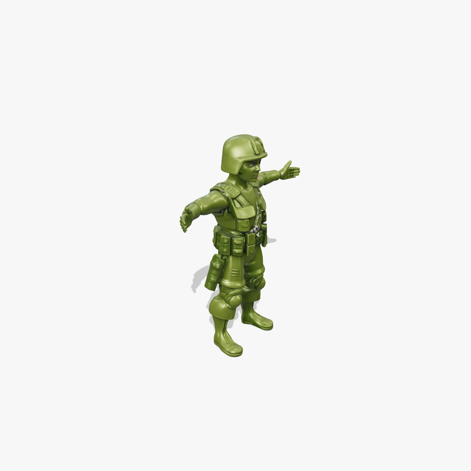 Green Soldier Action Figure model pack