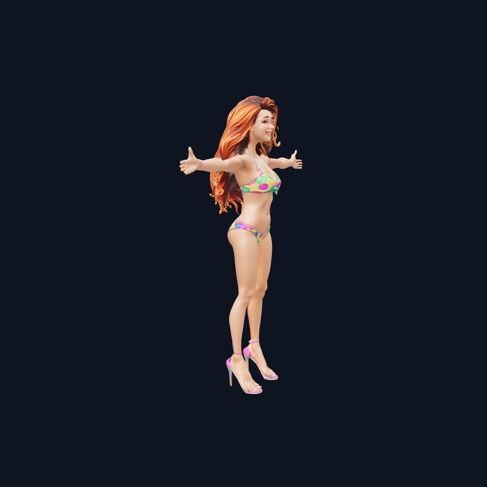Vibrant Bikini Character model pack