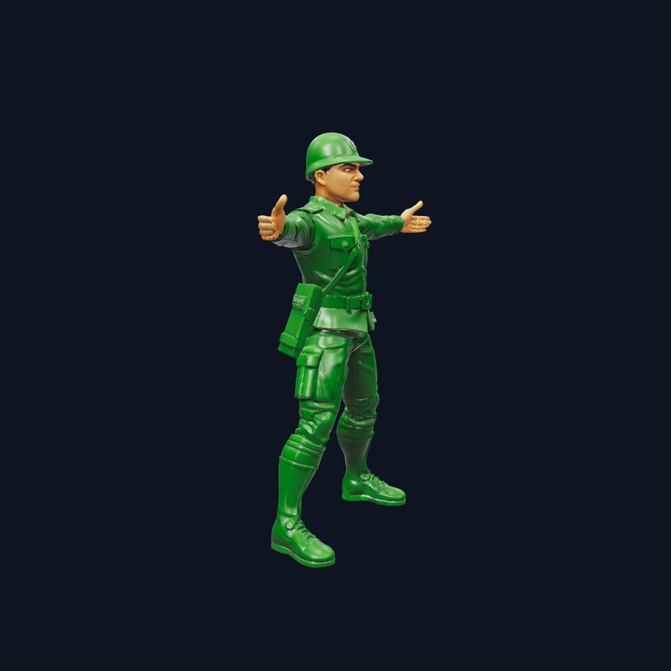 Green Soldier Figurine model pack