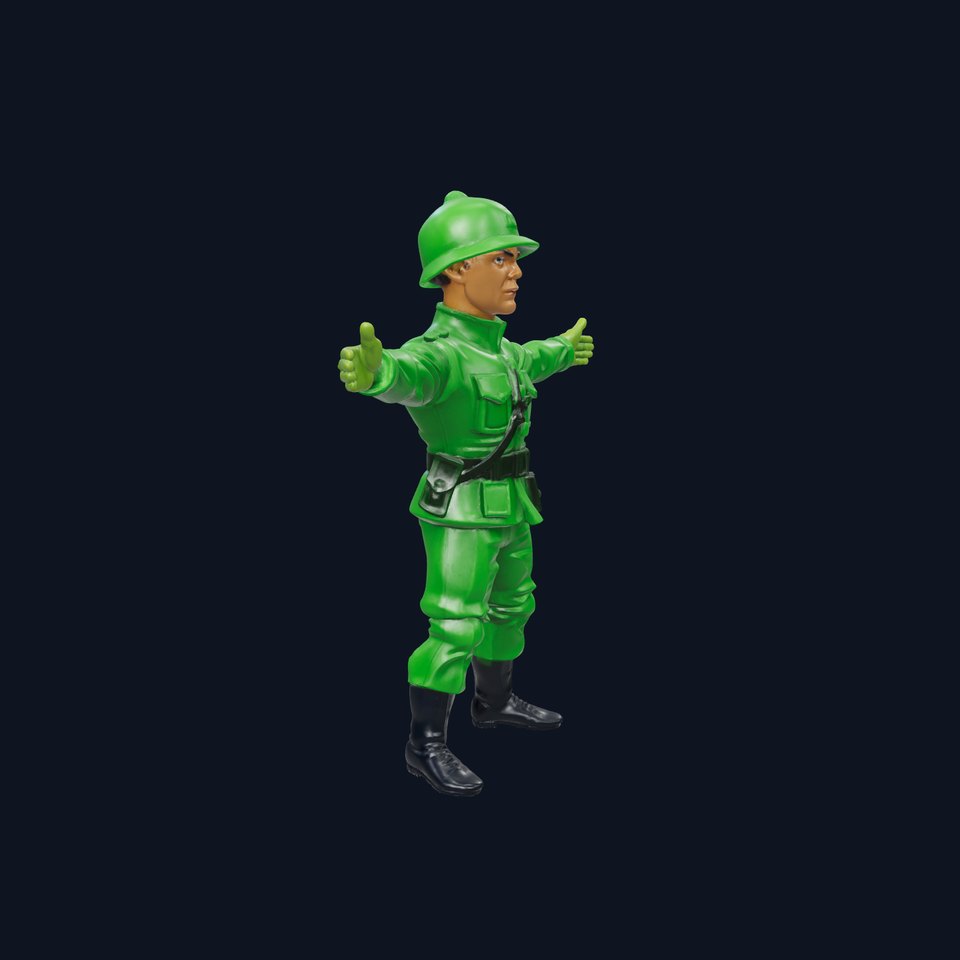 Green Soldier Figurine model pack