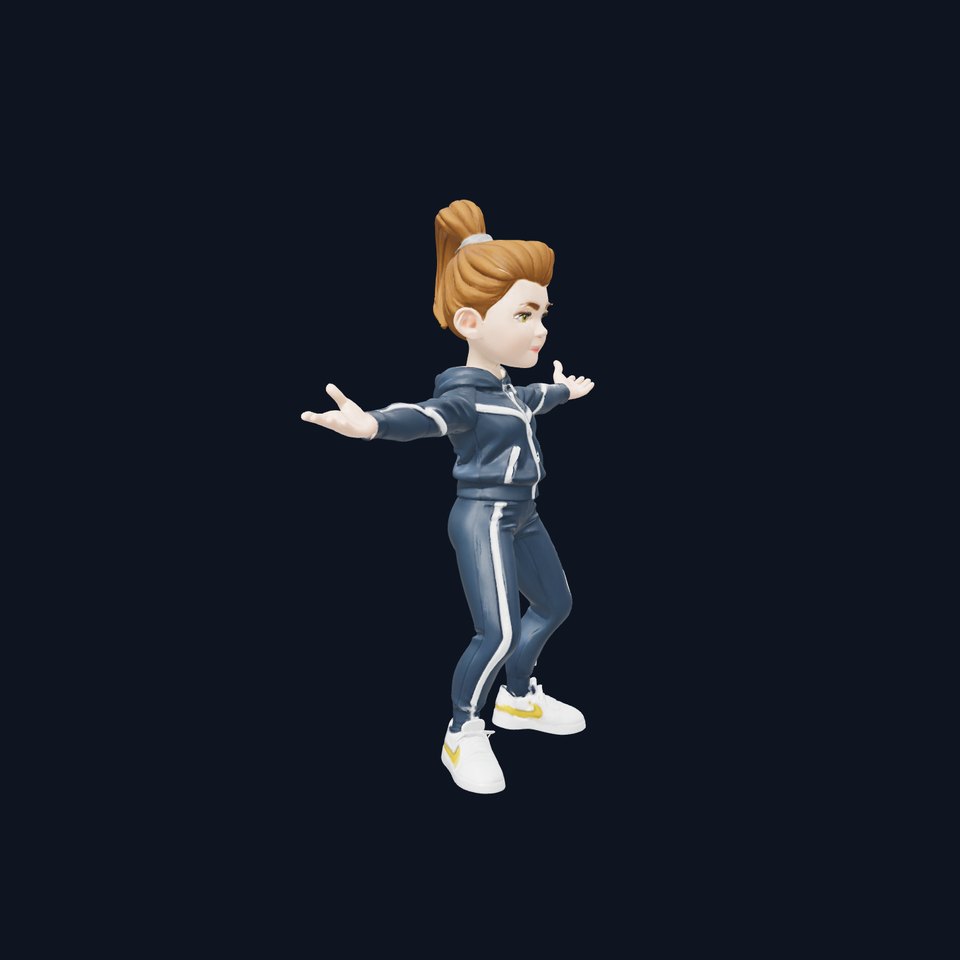 Sporty Character Outfit model pack