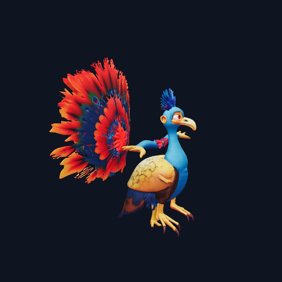 Vibrant Peacock Character model pack