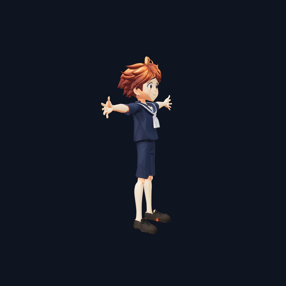 Anime Sailor Outfit Boy model pack