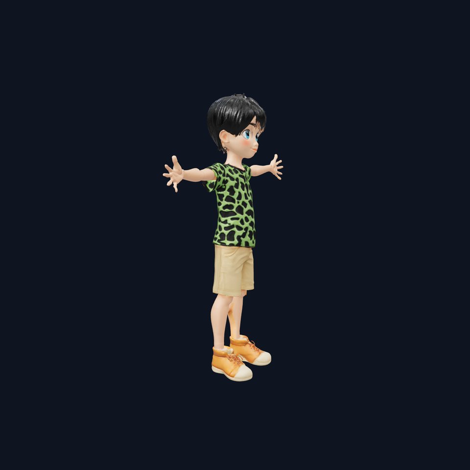 Camo Shirt Boy model pack