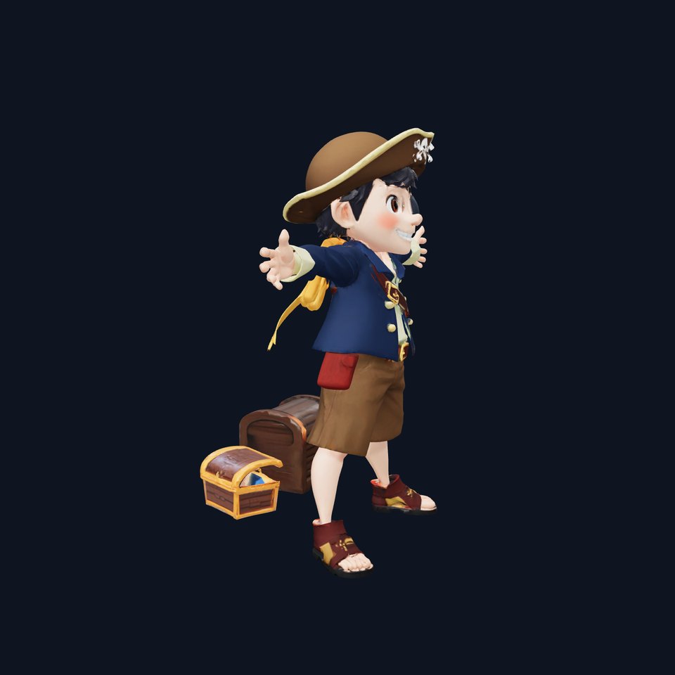 Cheery Pirate Boy model pack