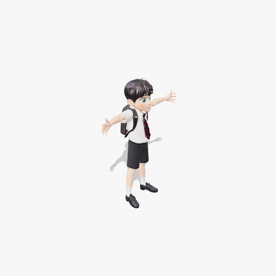 Schoolboy Character Cartoon model pack