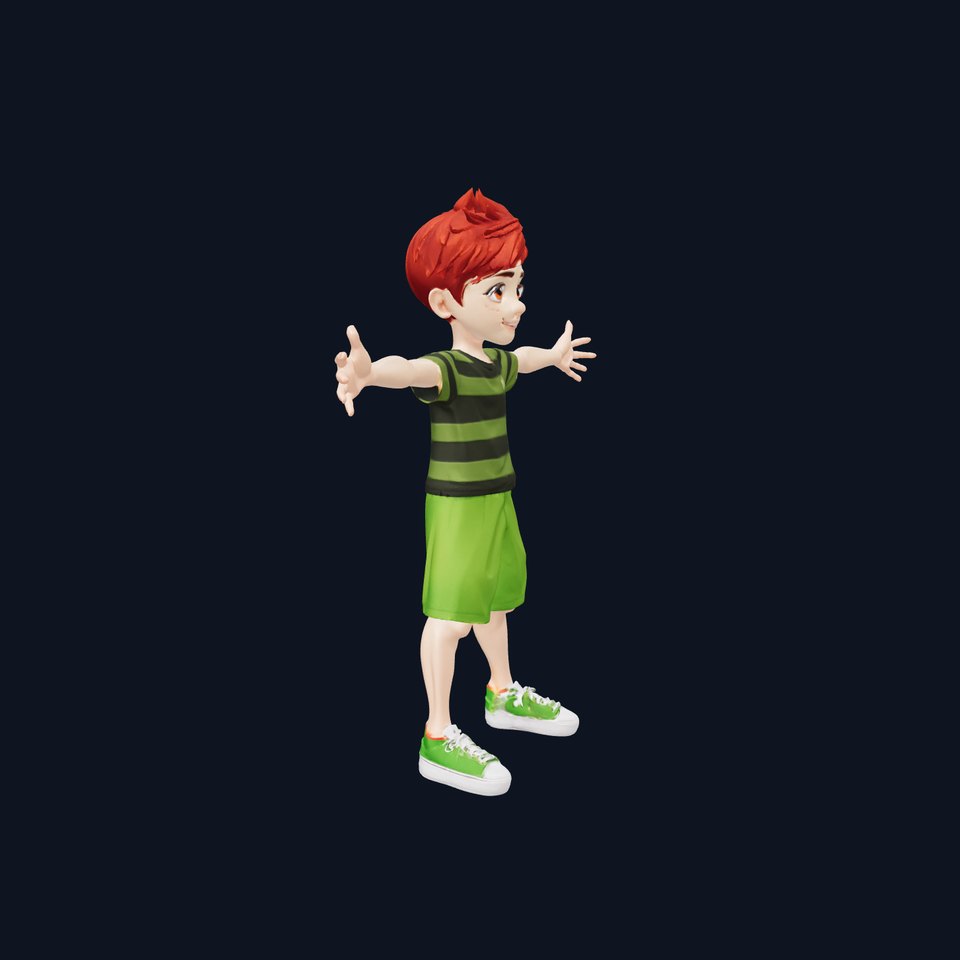 Animated Redhead Kid model pack