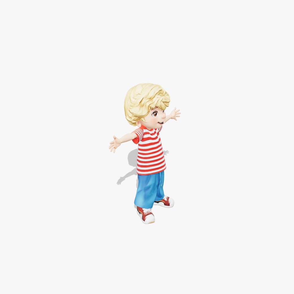 Cheerful Young Character model pack