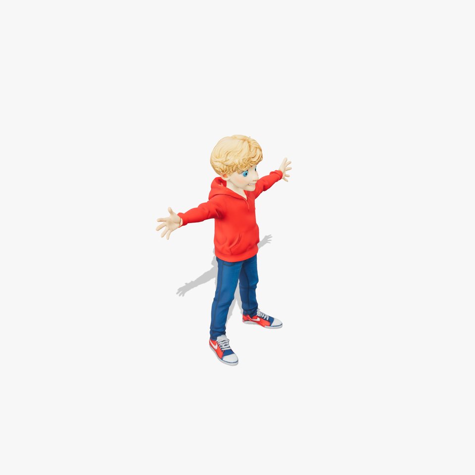 Bright Hoodie Kid model pack