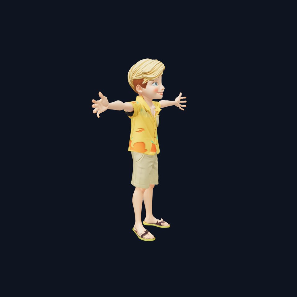 Cheerful Summer Boy model pack