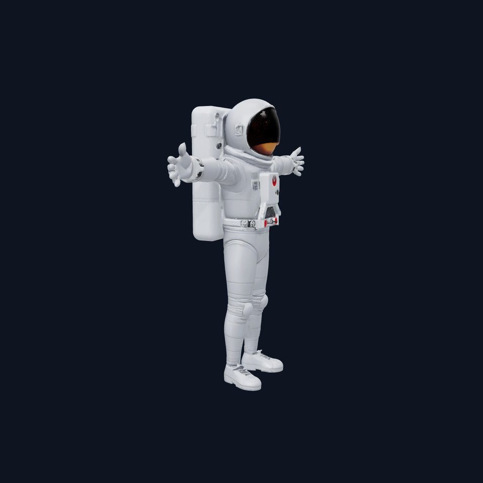Silver Astronaut Suit model pack