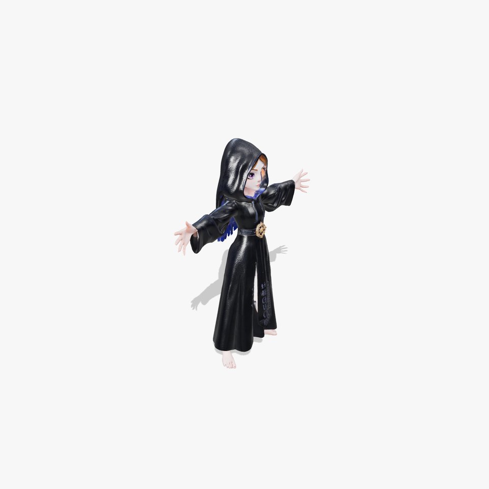 Mystic Sorceress Black model pack