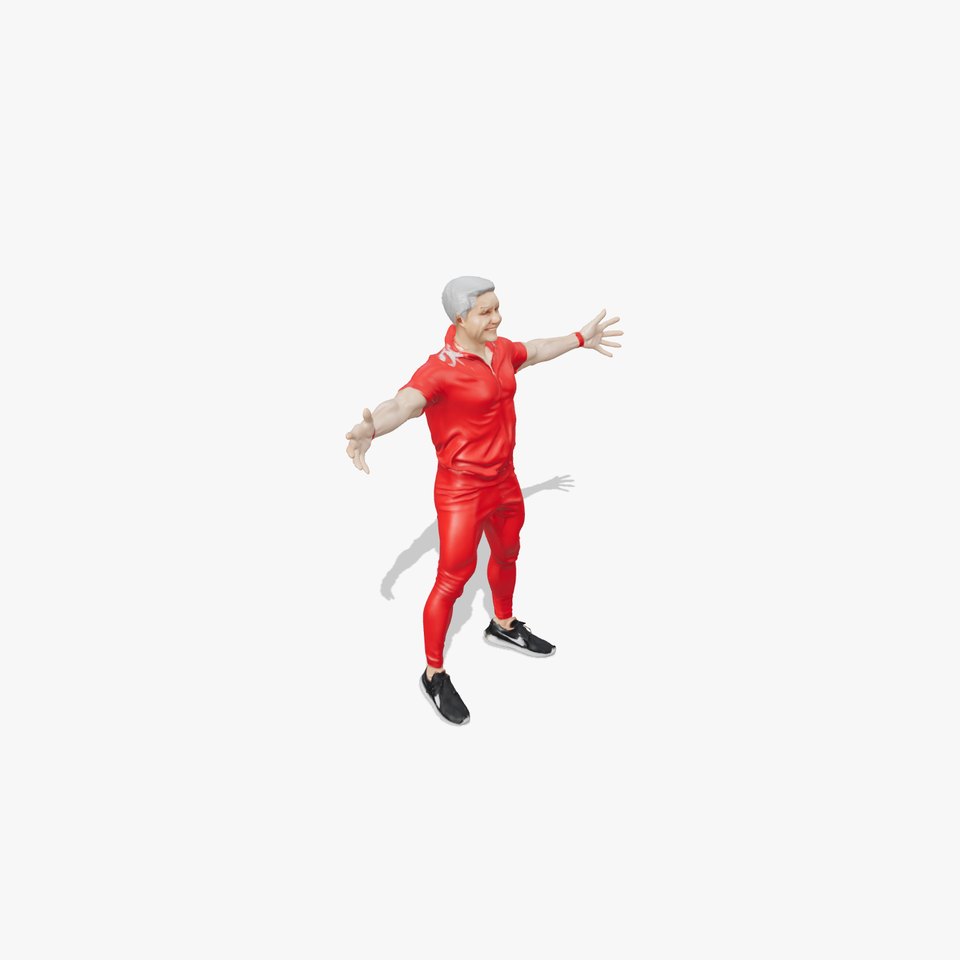 Red Athletic Man model pack