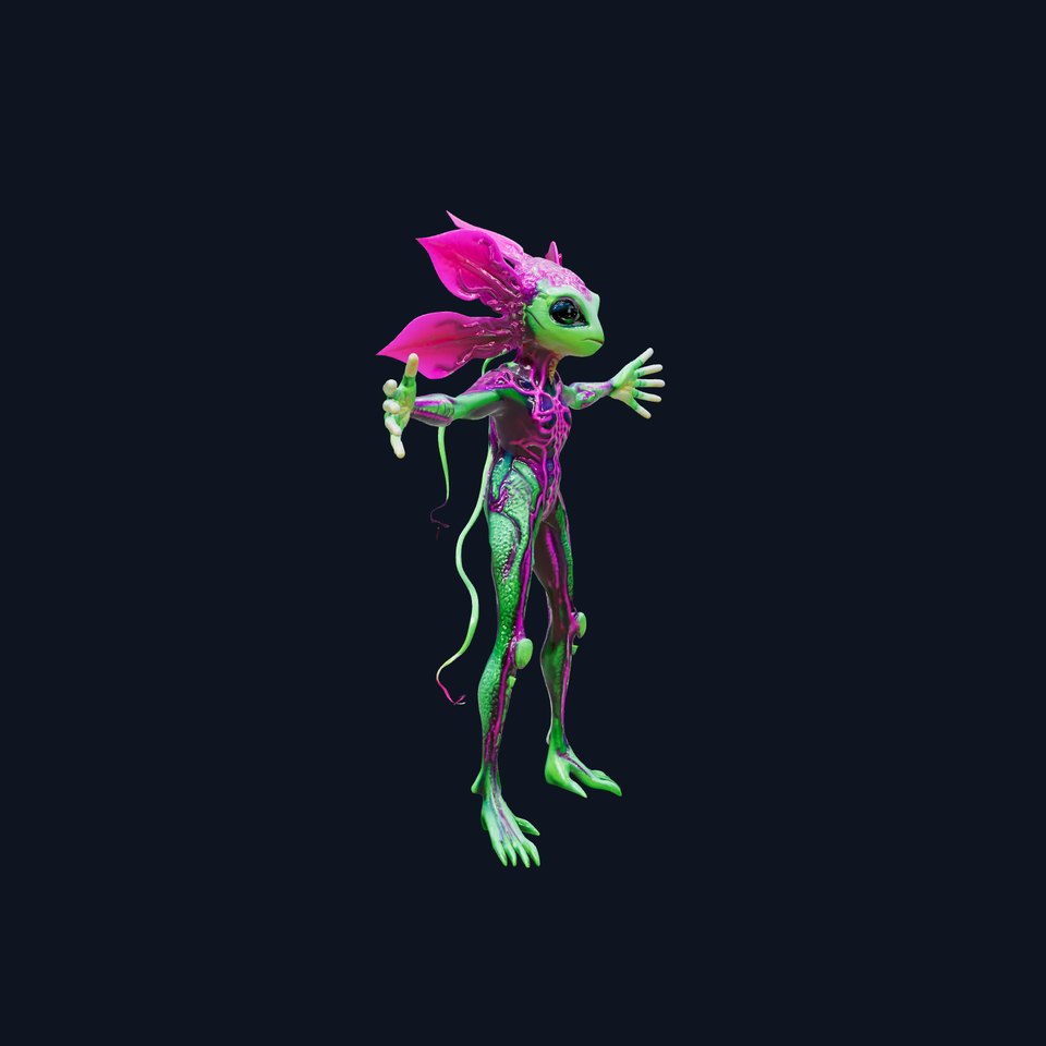 Vibrant Alien Creature model pack