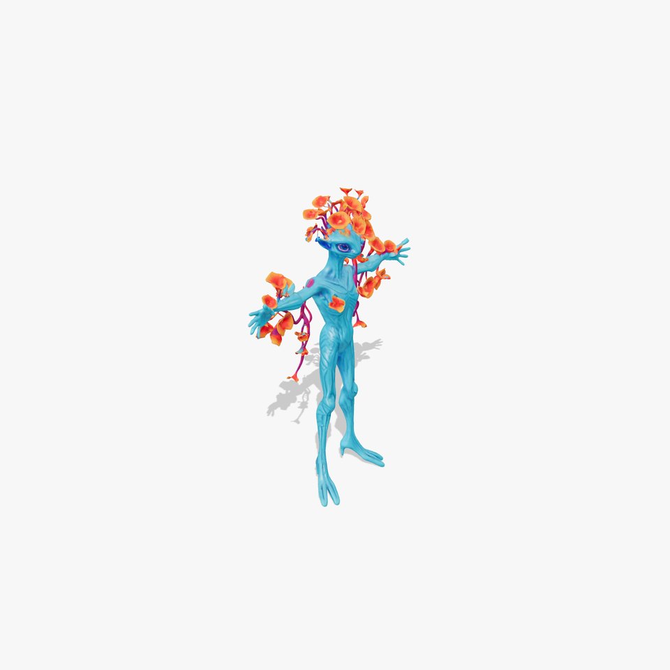 Floral Alien Creature model pack