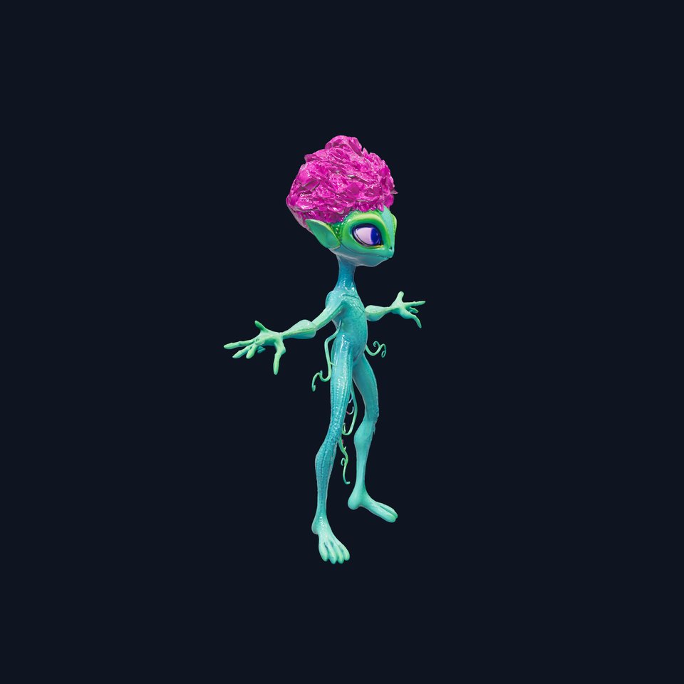 Flower Crown Alien model pack