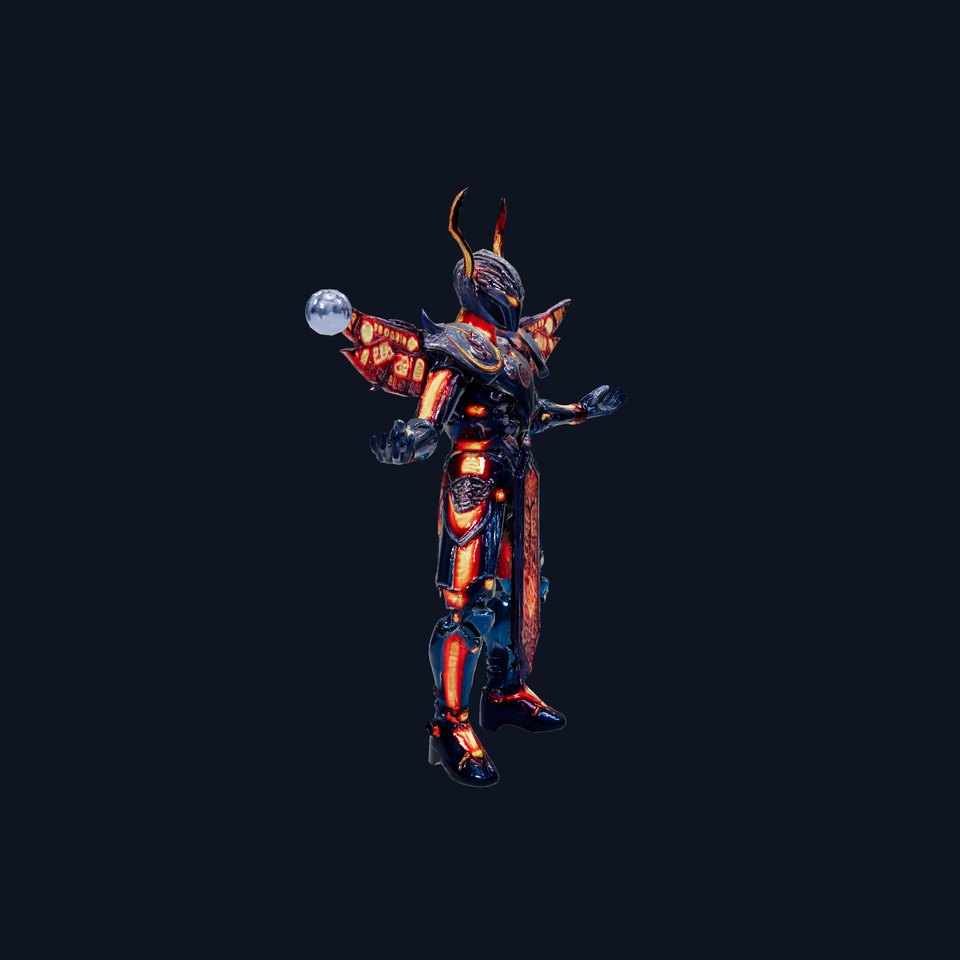 Neon Cyber Warrior model pack