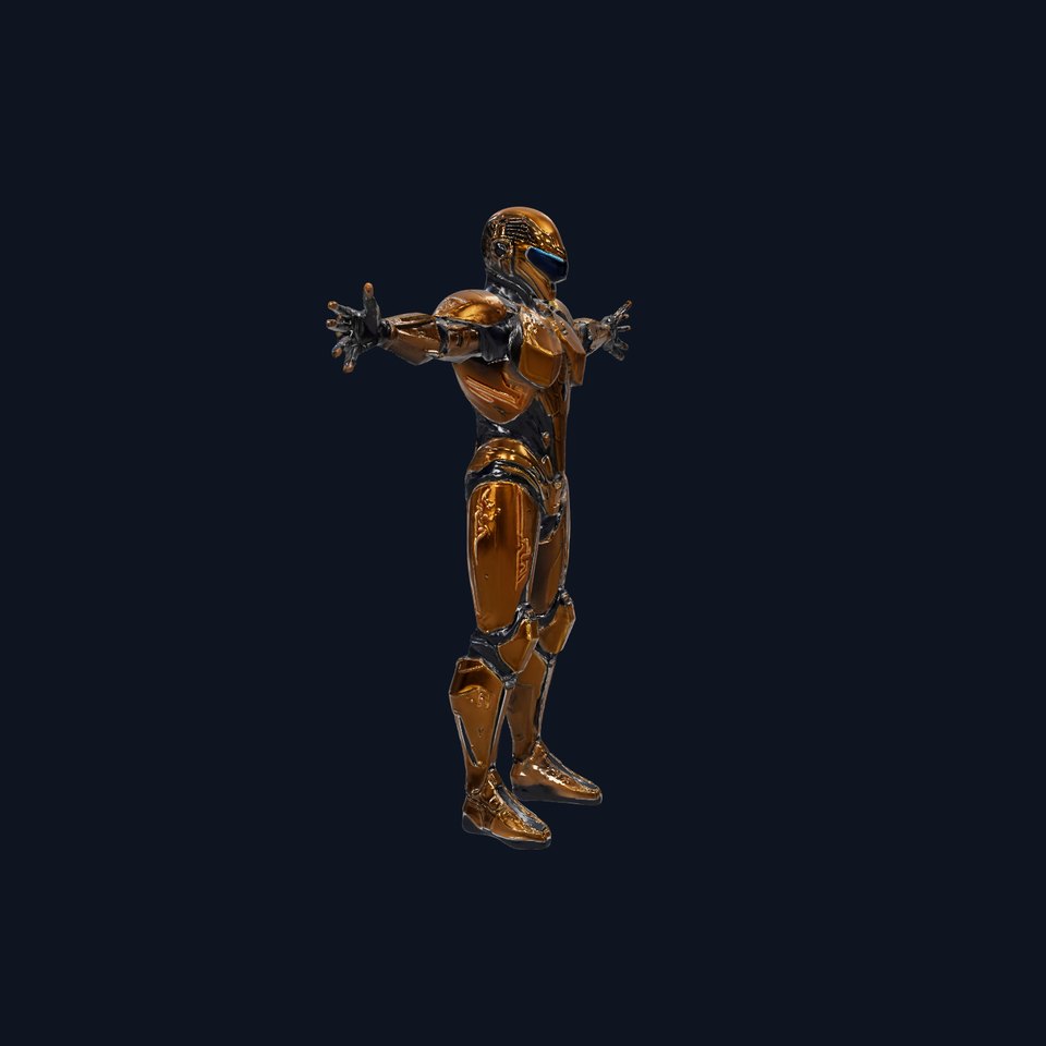 Golden Cyber Warrior model pack