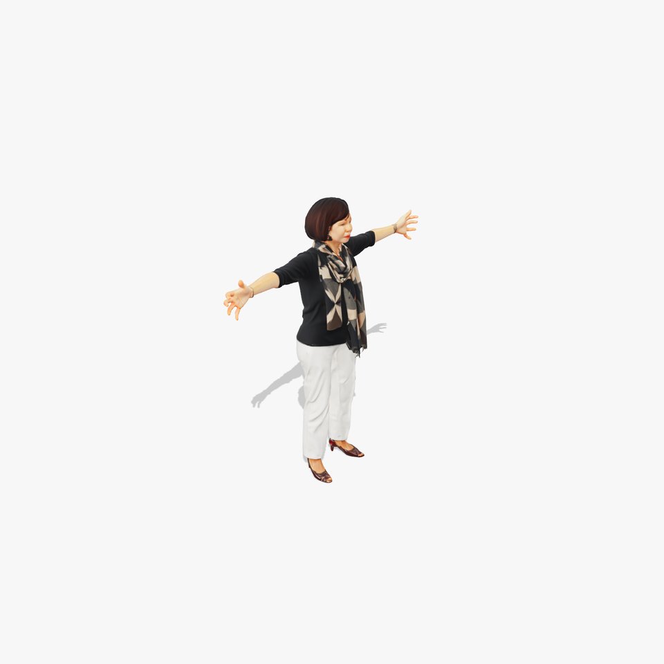 Elegant Scarf Lady model pack