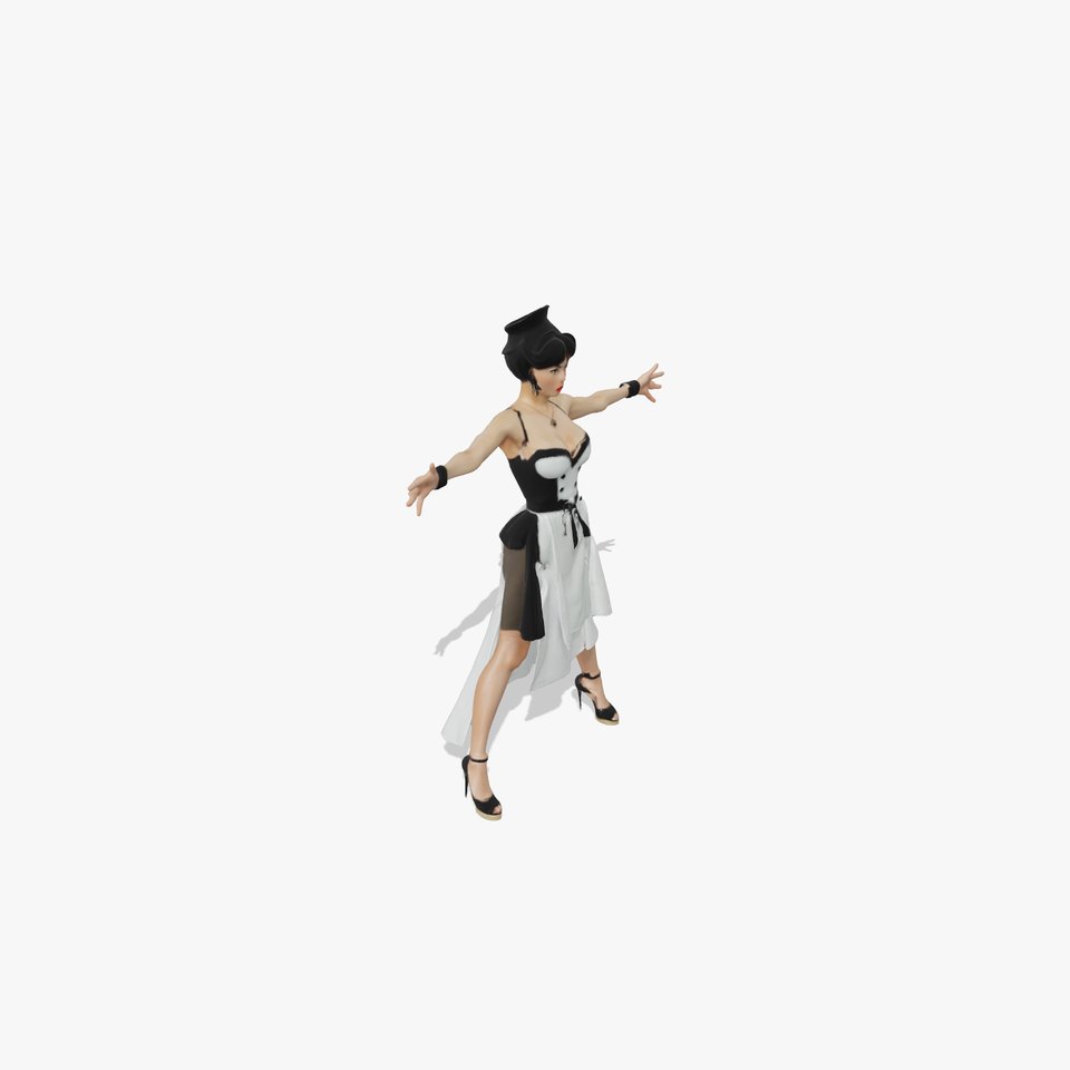 Elegant Maid Outfit model pack
