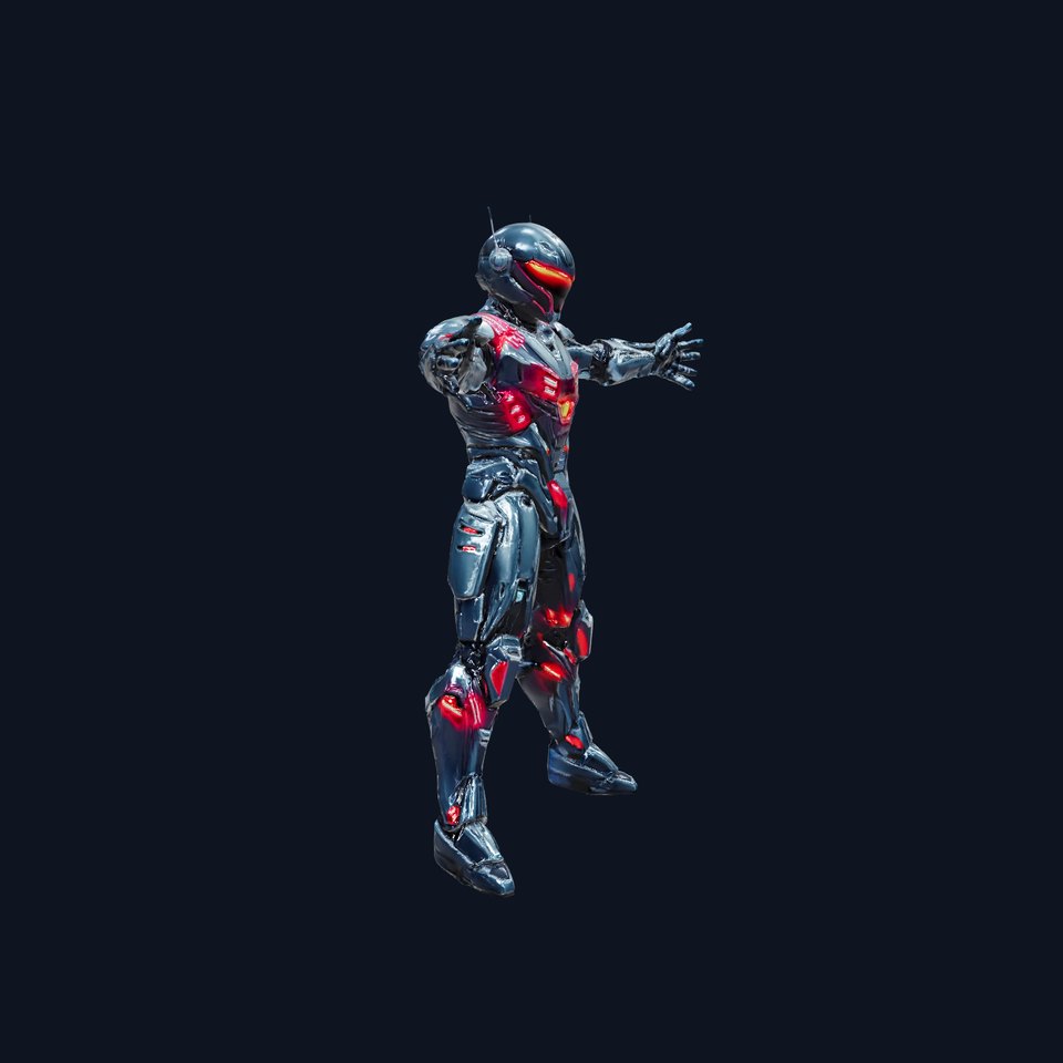 Futuristic Cyber Warrior model pack