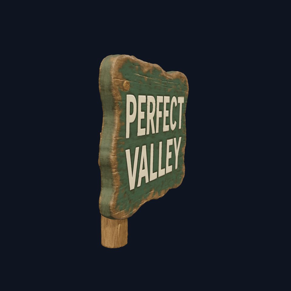 Rustic Wooden Sign model pack