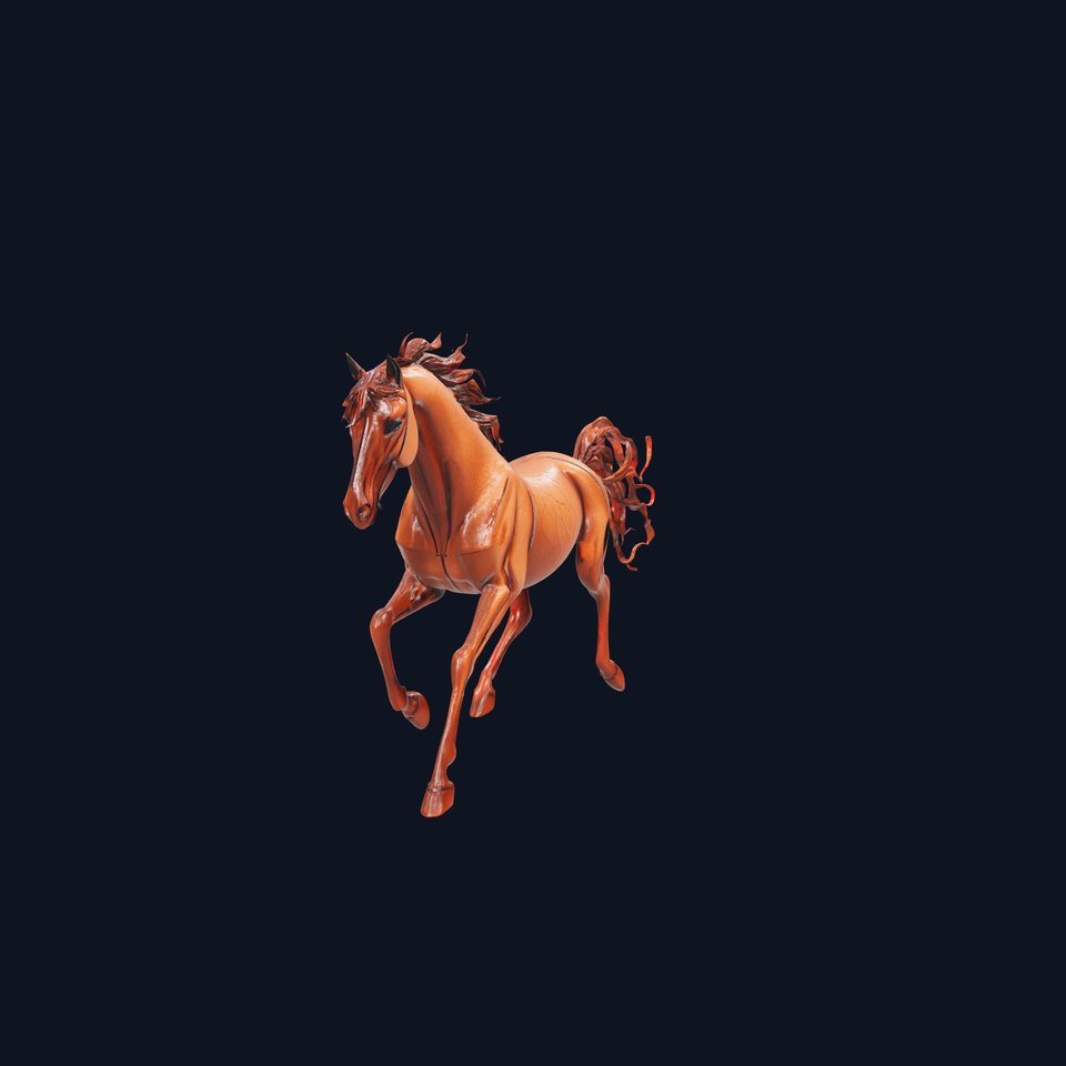 Elegant Bronze Horse model pack