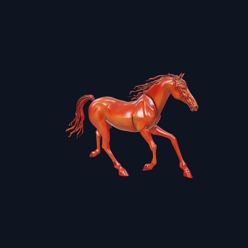 Elegant Chestnut Horse model pack