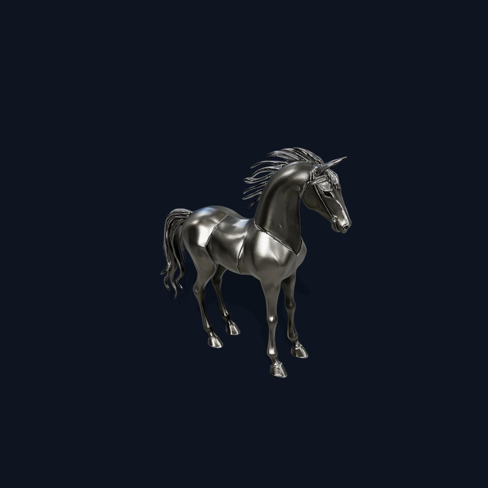 Bronze Stallion Sculpture model pack