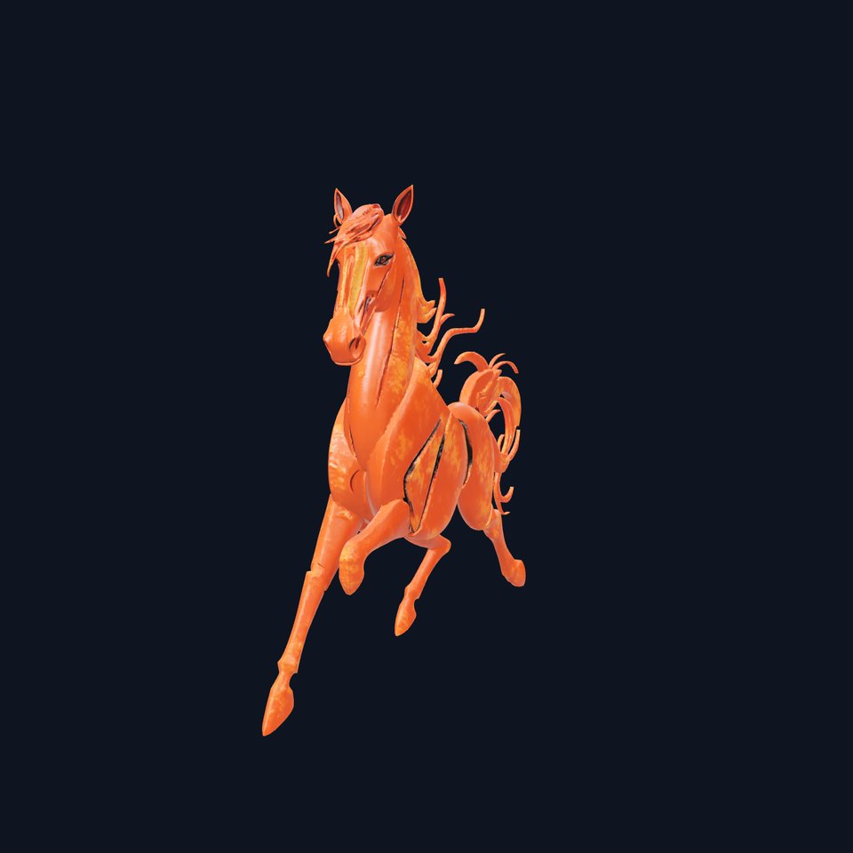 Rustic Stallion Sculpture model pack