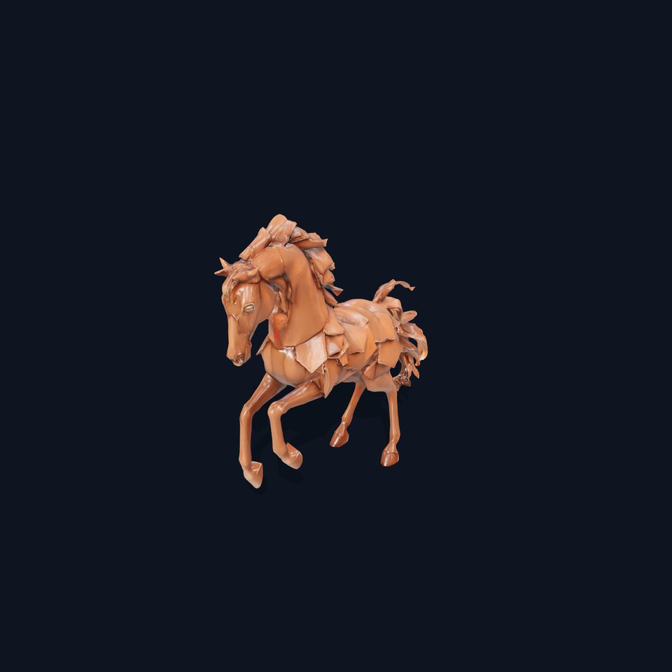 Bronze Stallion Sculpture model pack