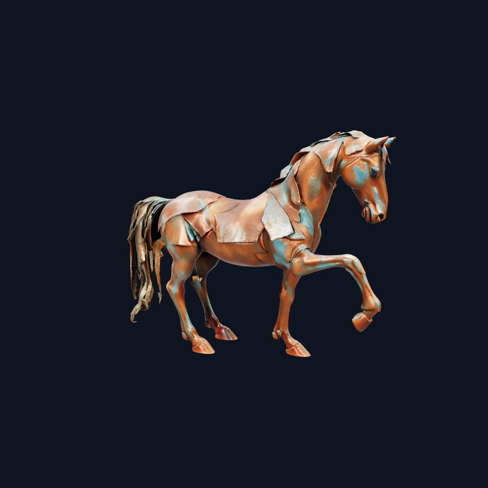 Rustic Bronze Horse model pack