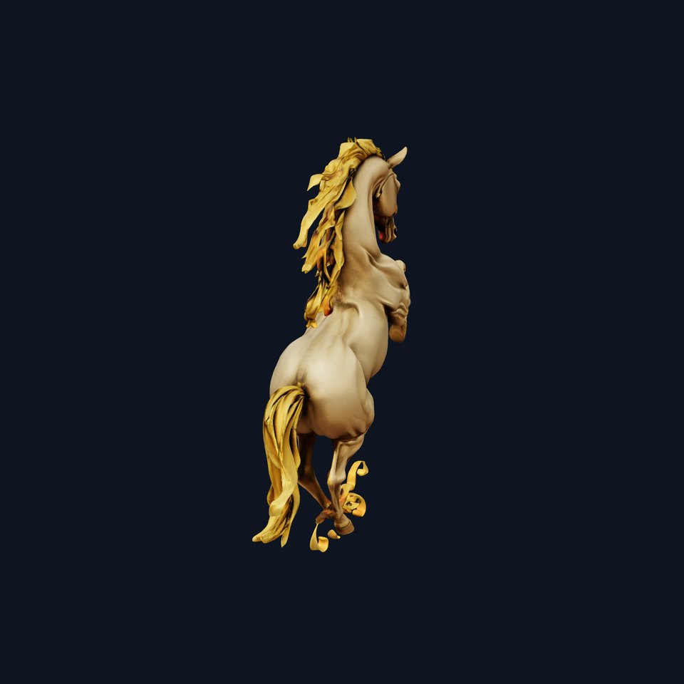 Golden Stallion Sculpture model pack