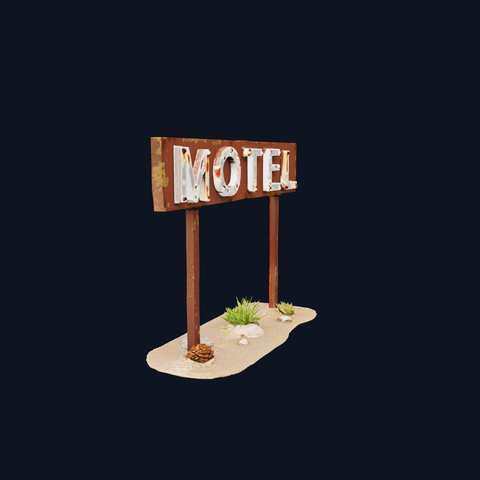 Rustic Motel Sign model pack