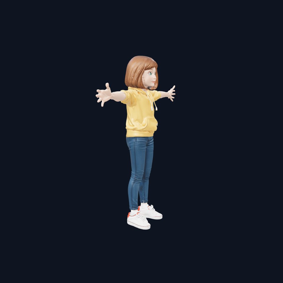 Casual Character Girl model pack