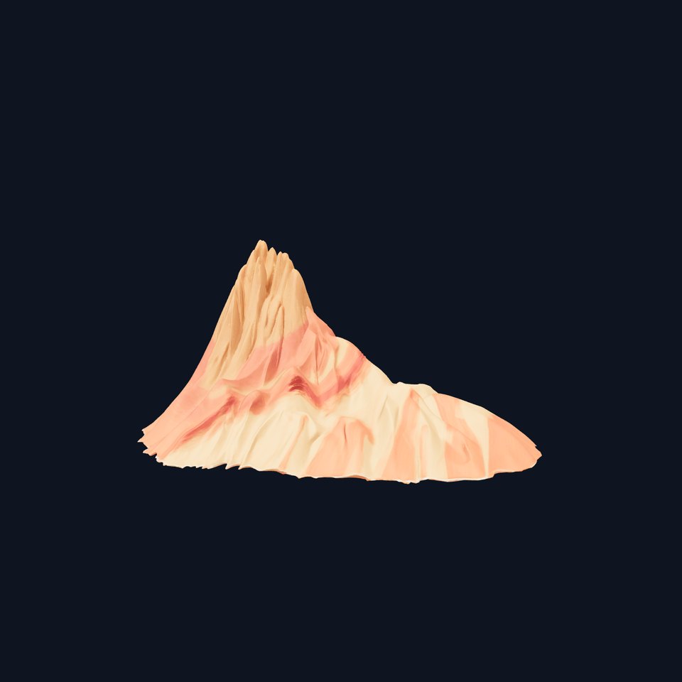 Layered Desert Mountain model pack