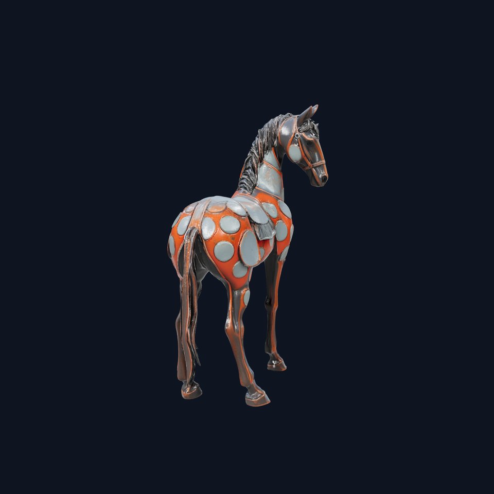 Antique Bronze Horse model pack
