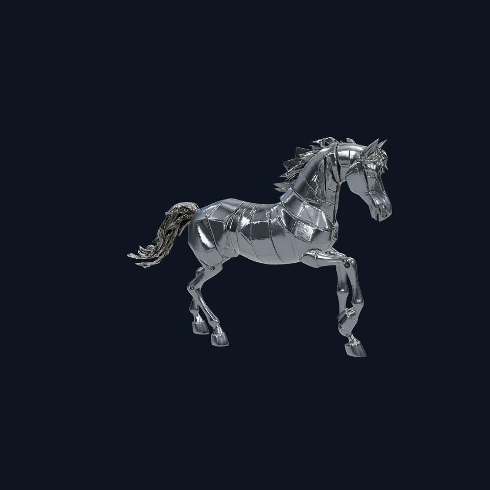 Silver Mechanical Horse model pack