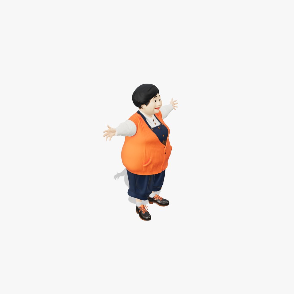 Friendly Grandma Character model pack