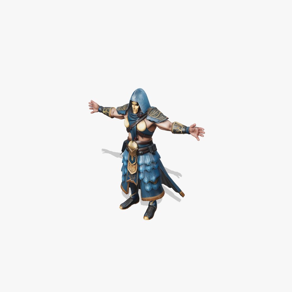 Warrior in Intricate Armor