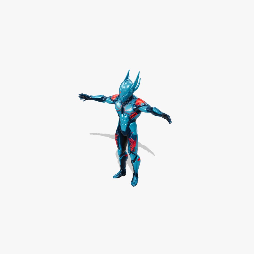 Futuristic Humanoid Character with High-Tech Armor