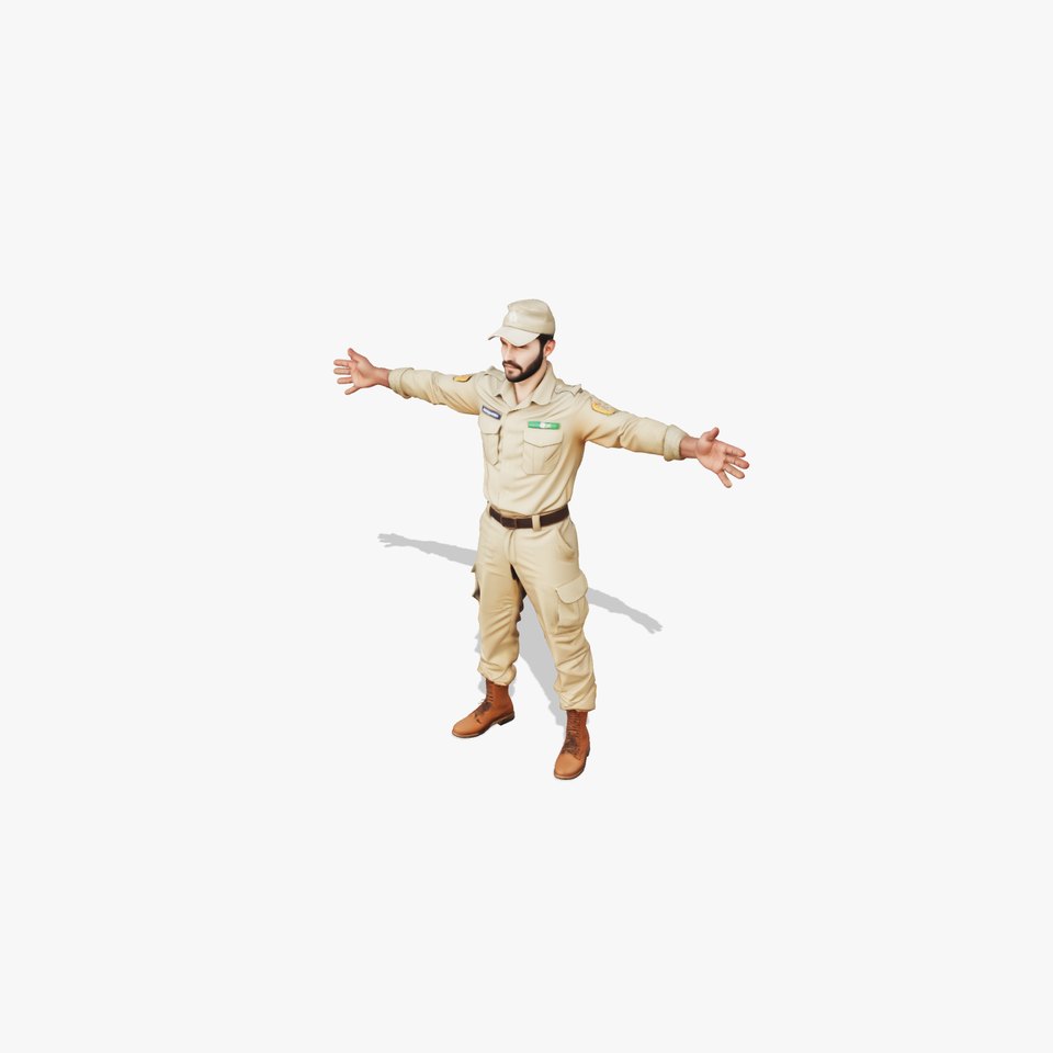 Corporal in Desert Uniform