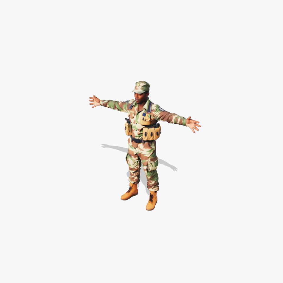 Ethiopian Soldier - Camouflage Uniform