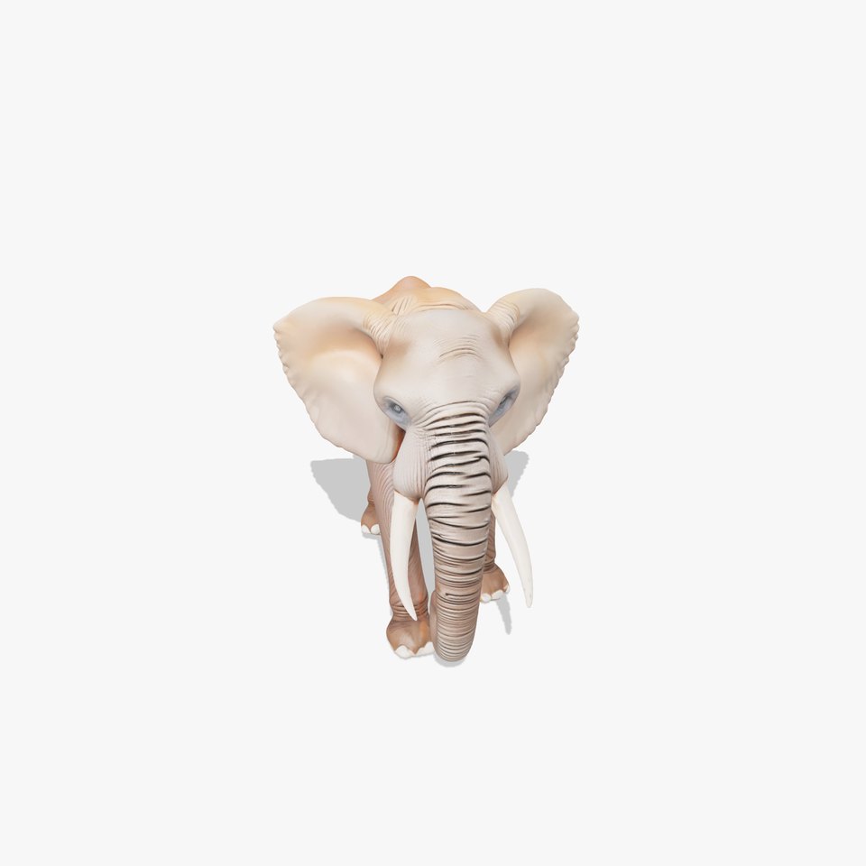 African Elephant Realistic 3D Model