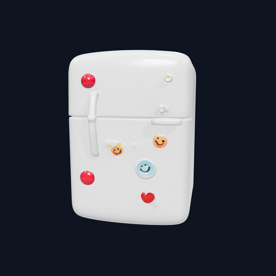 Miniature Playful Fridge with Soft Curves