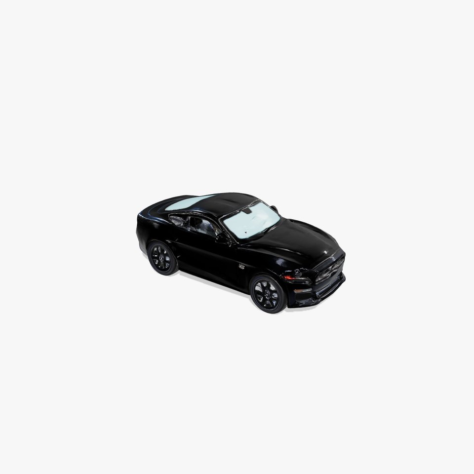 Black Mustang Sports Car 3D Model