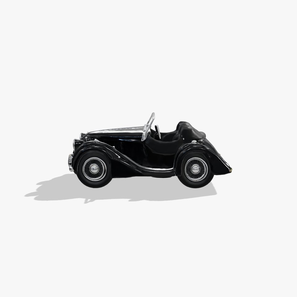 Classic Black Morgan Car with Shiny Finish
