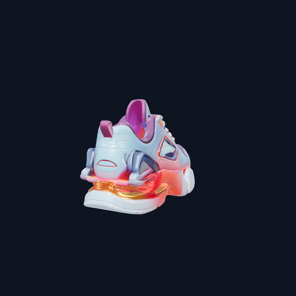 Futuristic Sneakers with Transparent Elements and LED Lighting