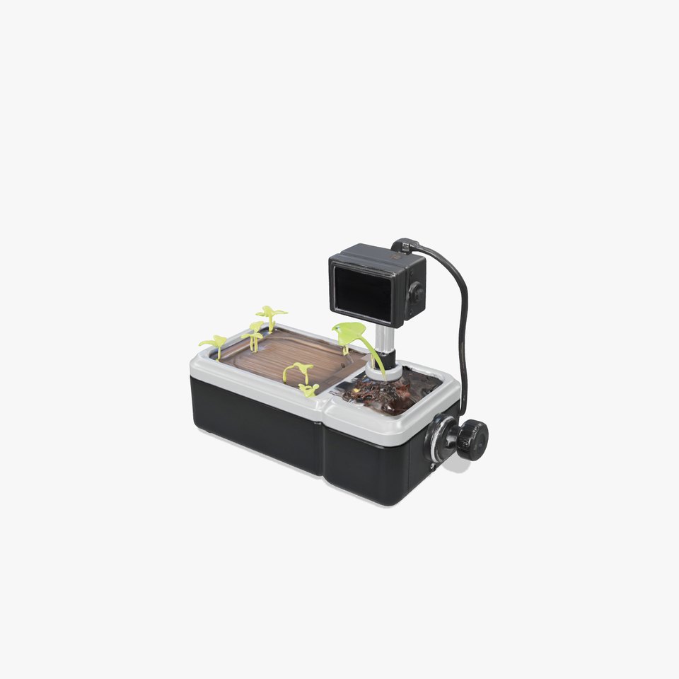 Cyberpunk Plant Care System with Soil Analysis Function