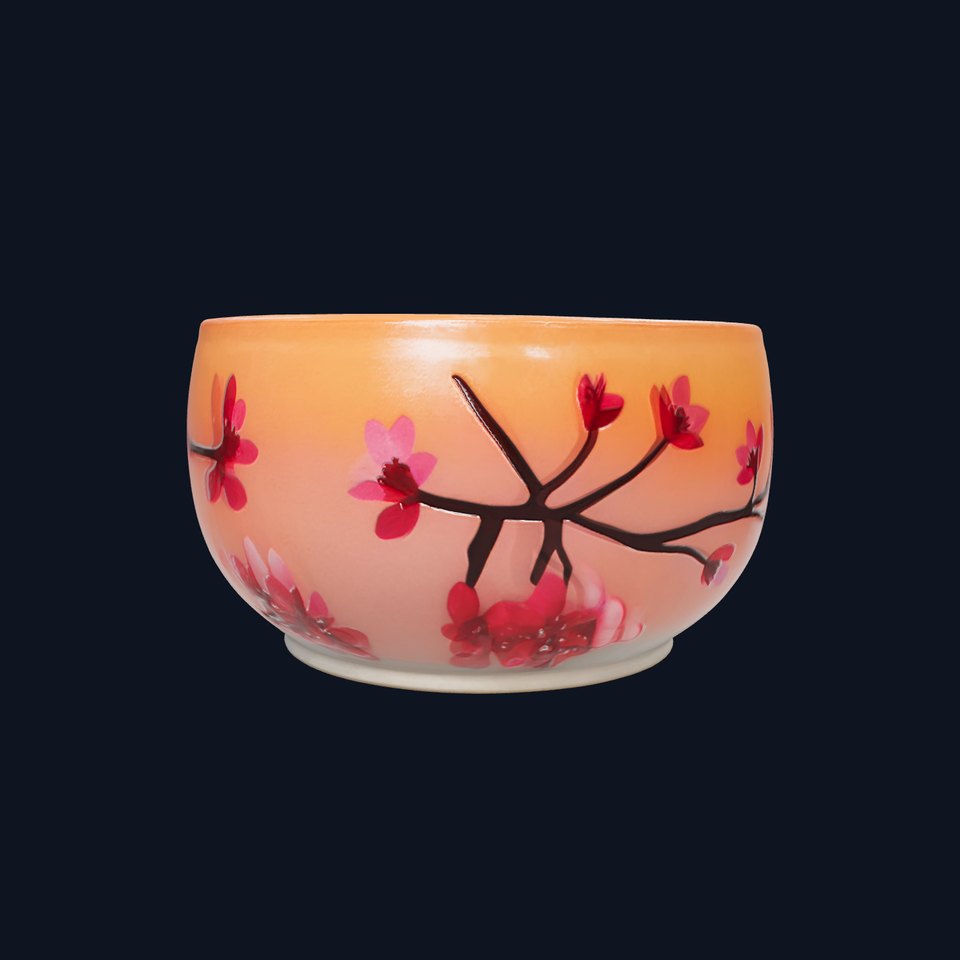 Sakura Cherry Blossom Tealight Holder 3D Model